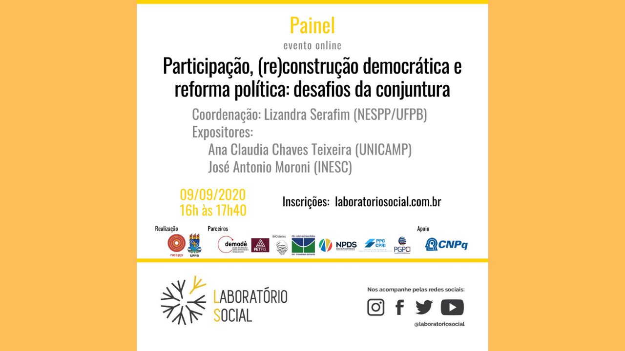 Participação, (re)construção democrática e reforma política: desafios da conjuntura